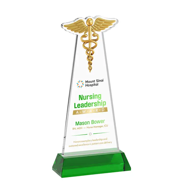 Trophée Caduceus sur socle Hartford - Impression multicolore #24