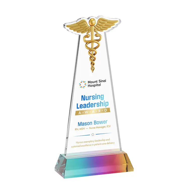Trophée Caduceus sur socle Hartford - Impression multicolore #27