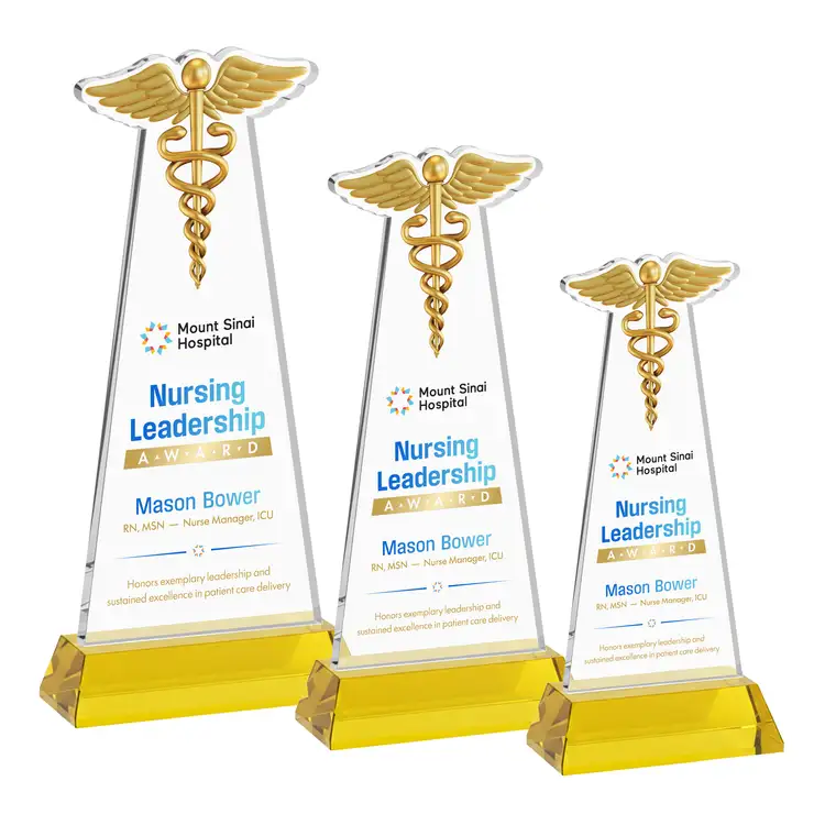 Trophée Caduceus sur socle Hartford - Impression multicolore #3