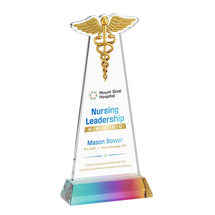 Trophée Caduceus sur socle Hartford - Impression multicolore #37