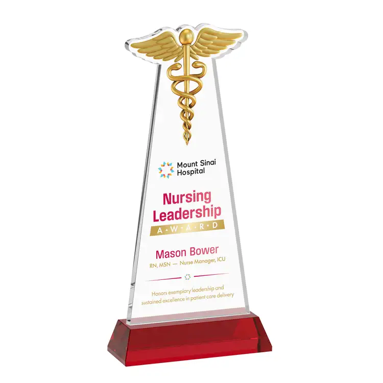 Trophée Caduceus sur socle Hartford - Impression multicolore #38