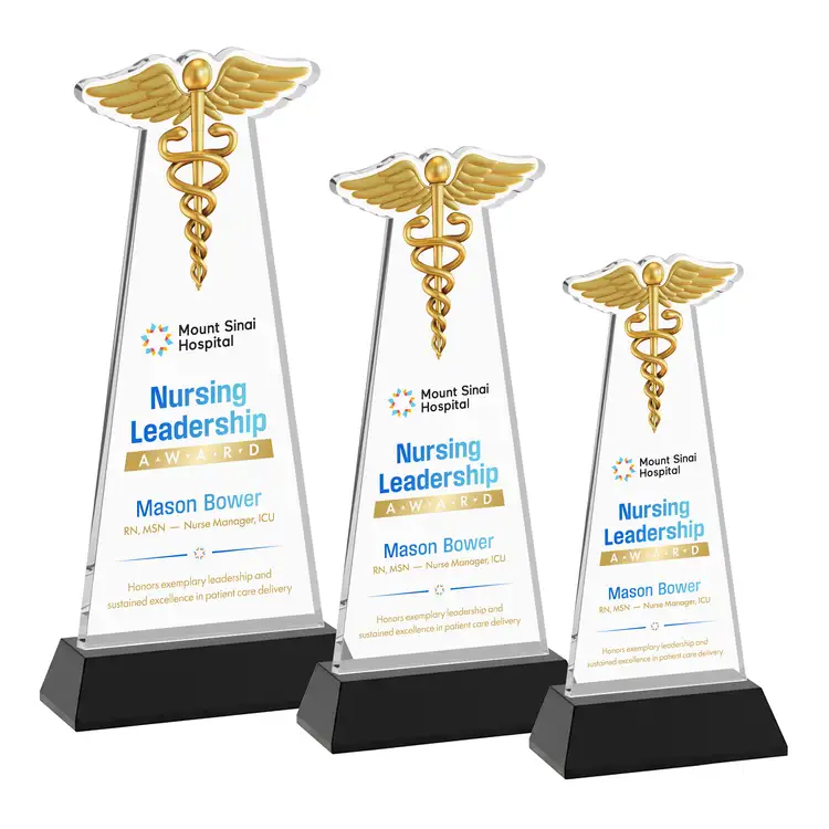 Trophée Caduceus sur socle Hartford - Impression multicolore #5