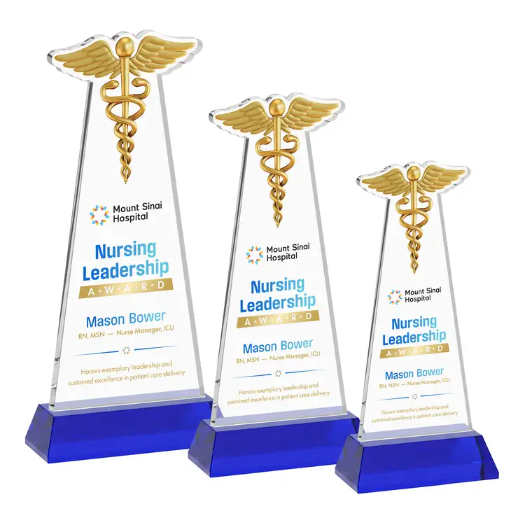 Trophée Caduceus sur socle Hartford - Impression multicolore #6