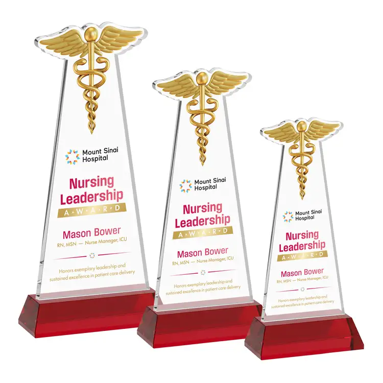 Trophée Caduceus sur socle Hartford - Impression multicolore #8
