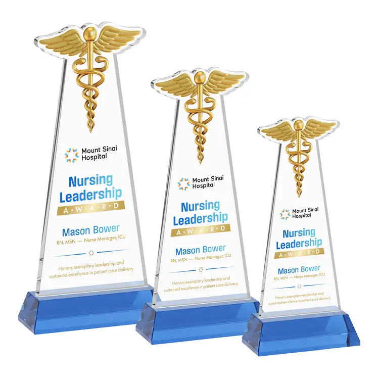 Trophée Caduceus sur socle Hartford - Impression multicolore #9