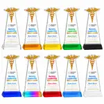 Trophée Caduceus sur socle Hartford - Impression multicolore