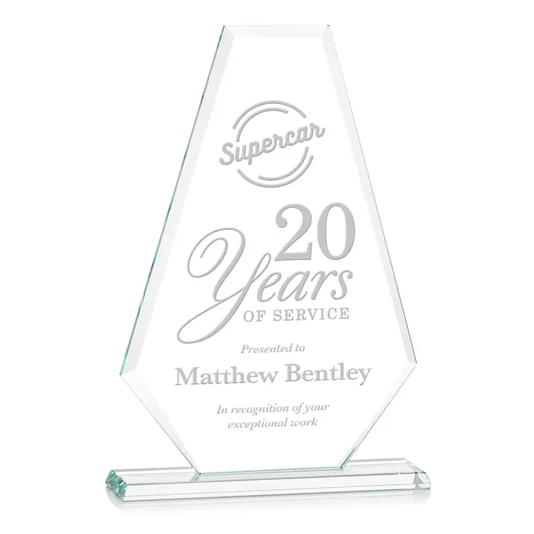 Caldwell Starfire Crystal Award - Deep Etch #2