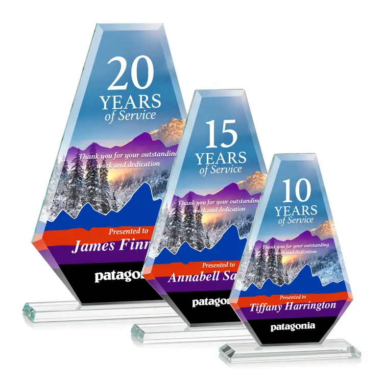 Trophée Caldwell en cristal Starfire - Multicolore