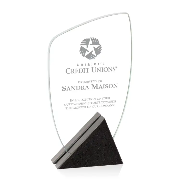 Callander Starfire Crystal Award on Granite Supports