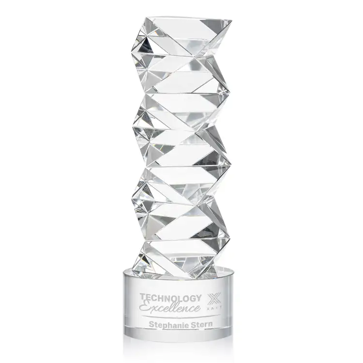 Callucci Optical Crystal Award on Clear Marvel Base #3