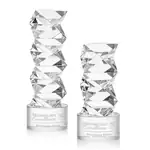 Trophée Callucci en cristal optique sur socle Marvel transparent