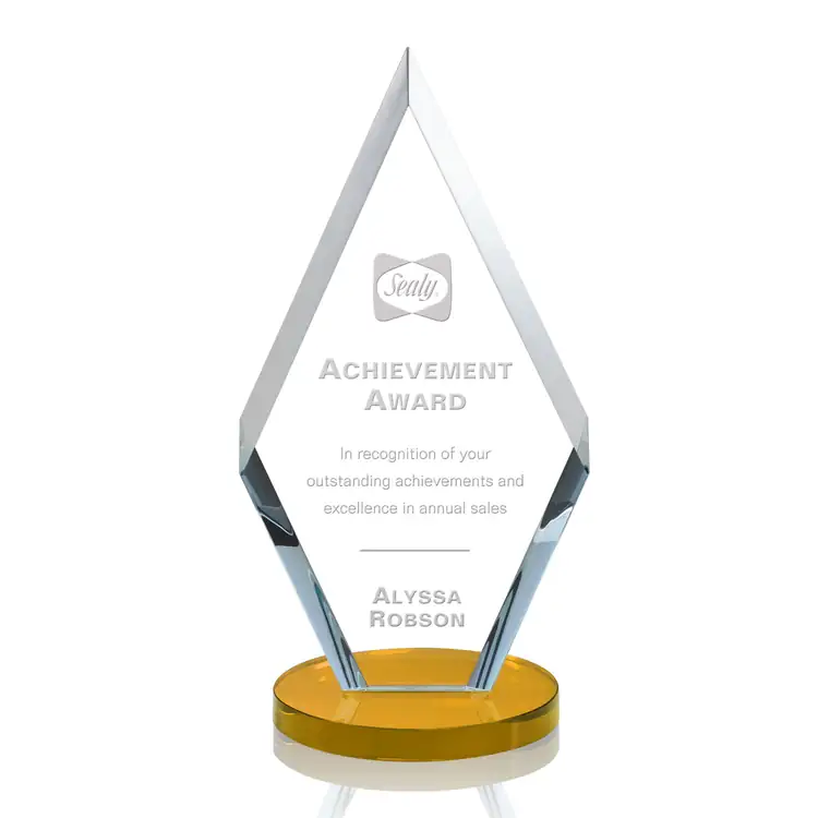 Cancun Award - Starfire Crystal - Engraved #3