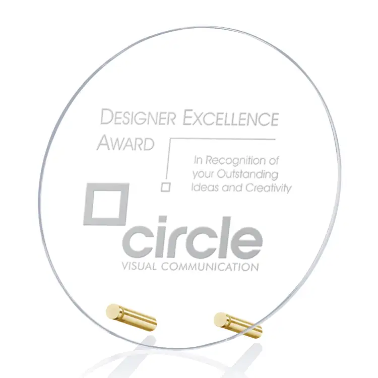 Cantebury Starfire Crystal Award - Circle - Deep Etch #2