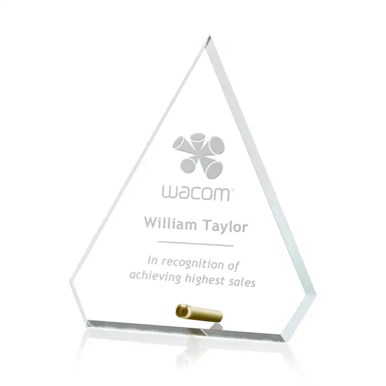 Cantebury Starfire Crystal Award - Diamond - Deep Etch #2