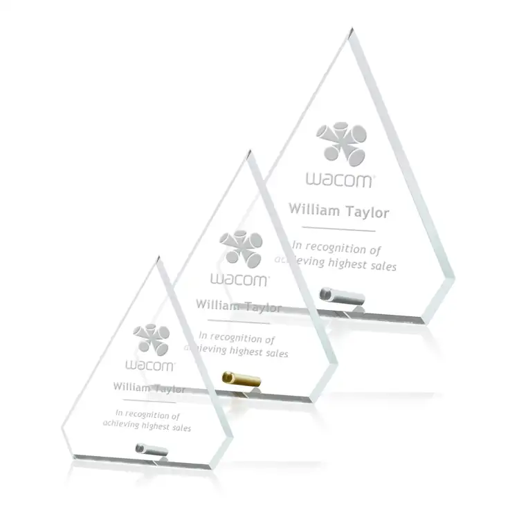 Cantebury Starfire Crystal Award - Diamond - Deep Etch