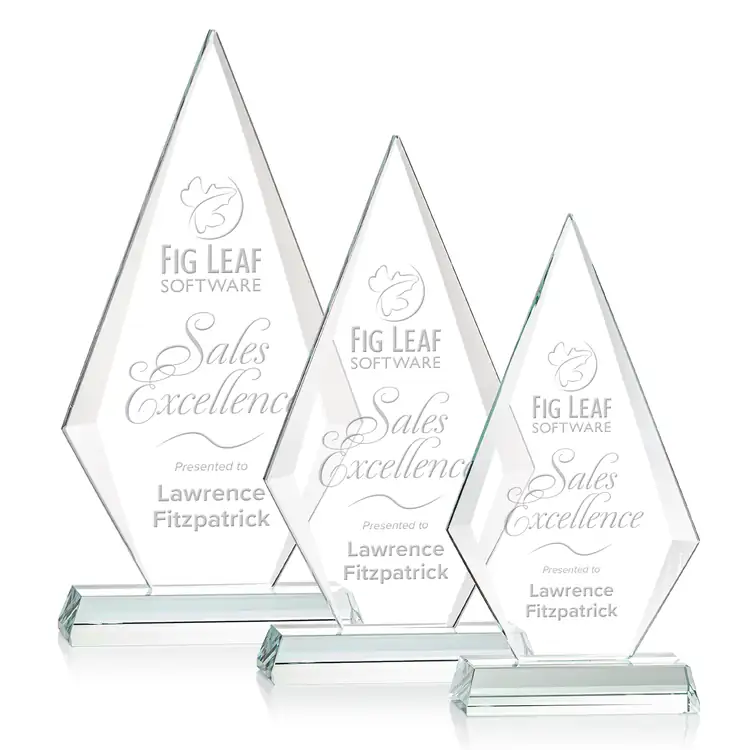 Capricia Starfire Crystal Award - Deep Etch