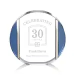 Trophée Carbone rond en cristal optique