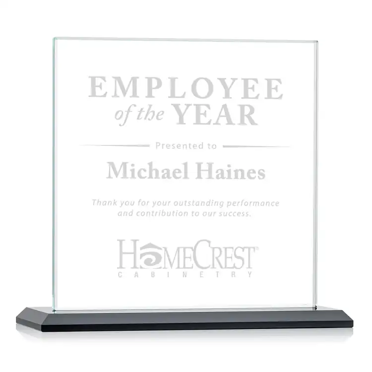 Cardiff Award - Starfire Crystal - Engraved #3