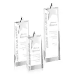 Trophée Carina en cristal avec étoile chromée - Gravure