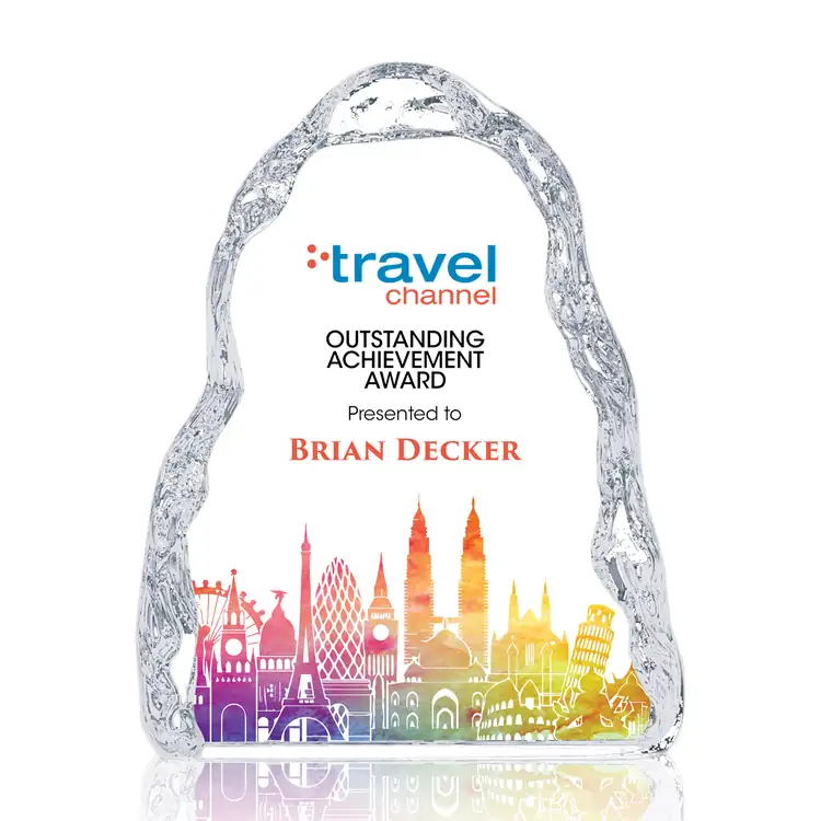 Carling Optical Crystal Award - Iceberg - Multicolor