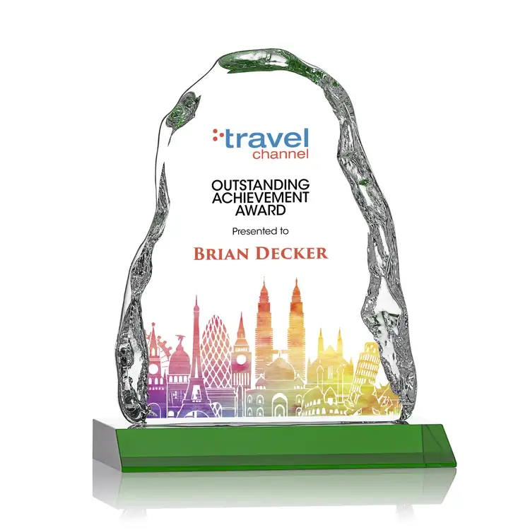 Trophée Carling en cristal optique - Iceberg sur socle en cristal biseauté - Multicolore #5