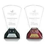 Trophée Carlyle en cristal Starfire sur socle fini piano