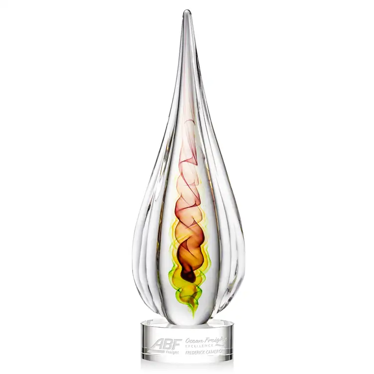 Carterra Art Glass Award on Marvel Base - Clear - Deep Etch #2