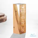Trophée Cascades en acrylique et bois - Gravure et couleur