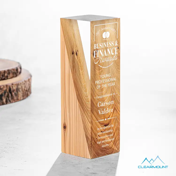 Cascades Award - Acrylic, Wood - Engraved and Colorfill
