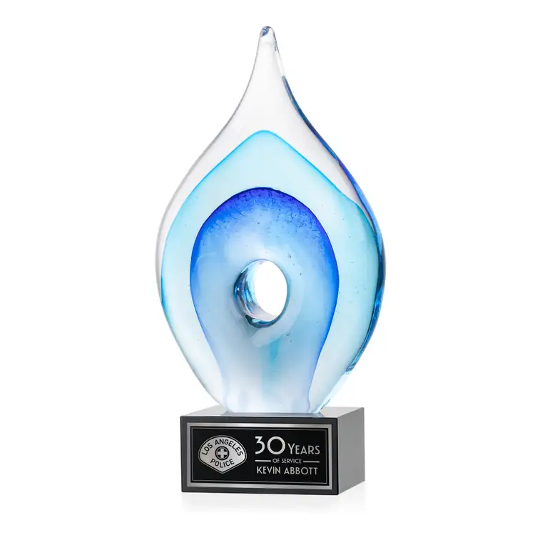 Caspian Art Glass Award on Hancock Base - Laser Engraving #2