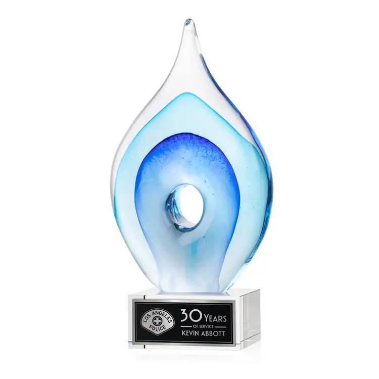 Caspian Art Glass Award on Hancock Base - Laser Engraving #4