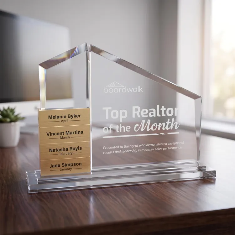 Castlewood Add-a-Block Award - Aluminum, Starfire Crystal - Engraved #11