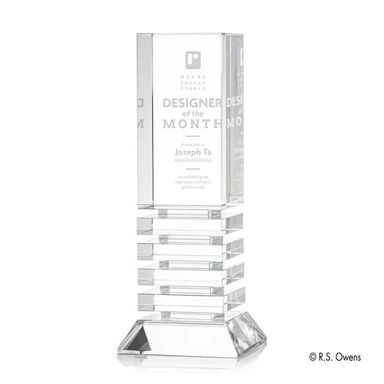 R.S. Owens Channel Layered Optical Crystal Tower Award #3