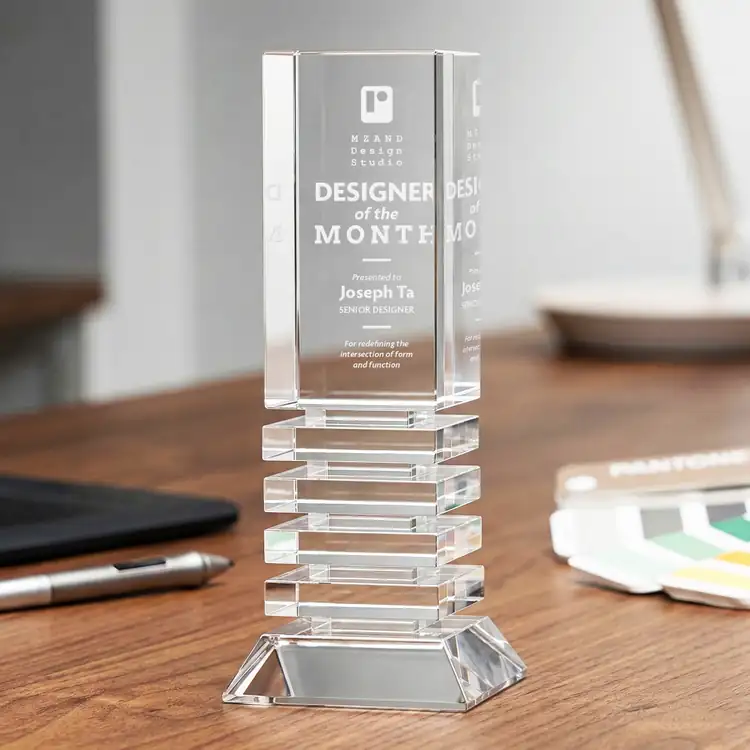 R.S. Owens Channel Layered Optical Crystal Tower Award #4