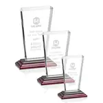 Trophée Chatham en cristal Starfire sur socle bois de rose - Gravure