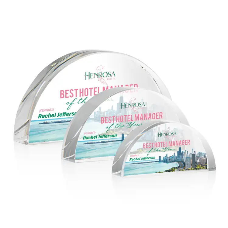 Trophée Cheltenham en cristal optique - Multicolore