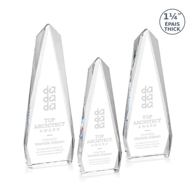 Trophée Cheswick en cristal optique - Gravure