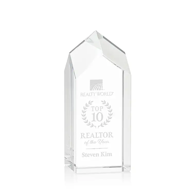 Clarington Optical Crystal Tower Award - Deep Etch #2