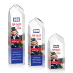 Trophée Clarington en cristal optique en forme de tour - Multicolore