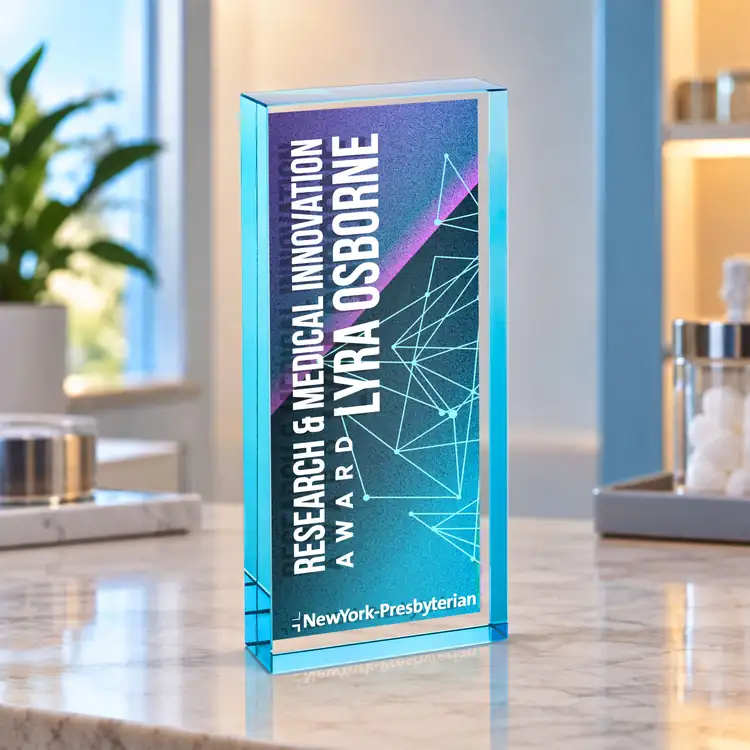 Colebrook Optical Crystal Award - Rectangle - Double Sided Multicolor #5