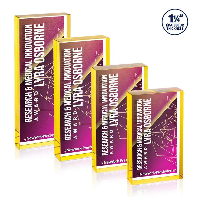 Colebrook Optical Crystal Award - Rectangle - Double Sided Multicolor