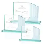 Trophée Colliseum en verre jade