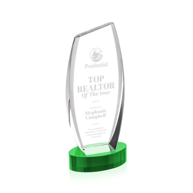Colorado Optical Crystal Award on Alberton Base - Deep Etch #11
