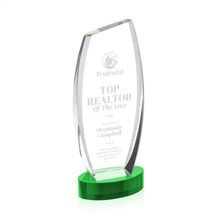 Colorado Optical Crystal Award on Alberton Base - Deep Etch #12