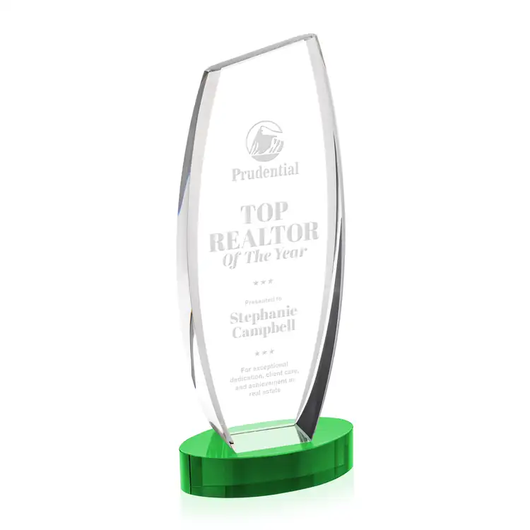 Colorado Optical Crystal Award on Alberton Base - Deep Etch #13