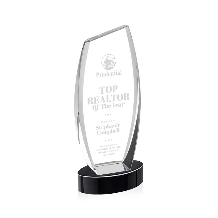 Colorado Optical Crystal Award on Alberton Base - Deep Etch #14