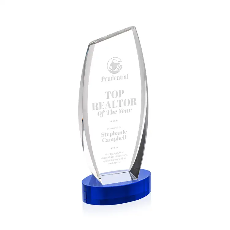 Colorado Optical Crystal Award on Alberton Base - Deep Etch #17