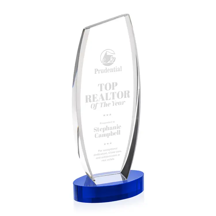 Colorado Optical Crystal Award on Alberton Base - Deep Etch #19