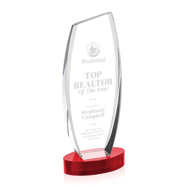 Colorado Optical Crystal Award on Alberton Base - Deep Etch #22