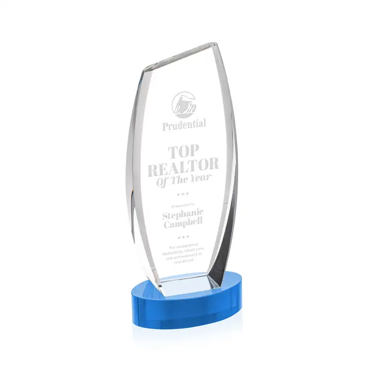 Colorado Optical Crystal Award on Alberton Base - Deep Etch #23